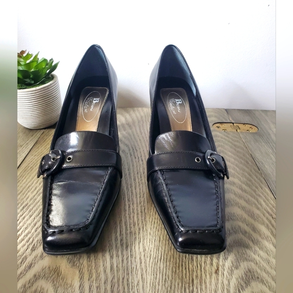 Black Leather Women's Shoes